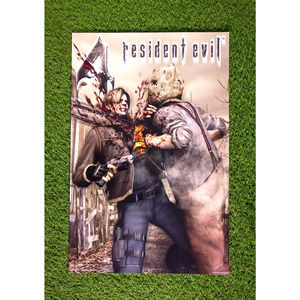 Resident Evil 4 Confrontation #3454 Poster Vintage Capcom 2005